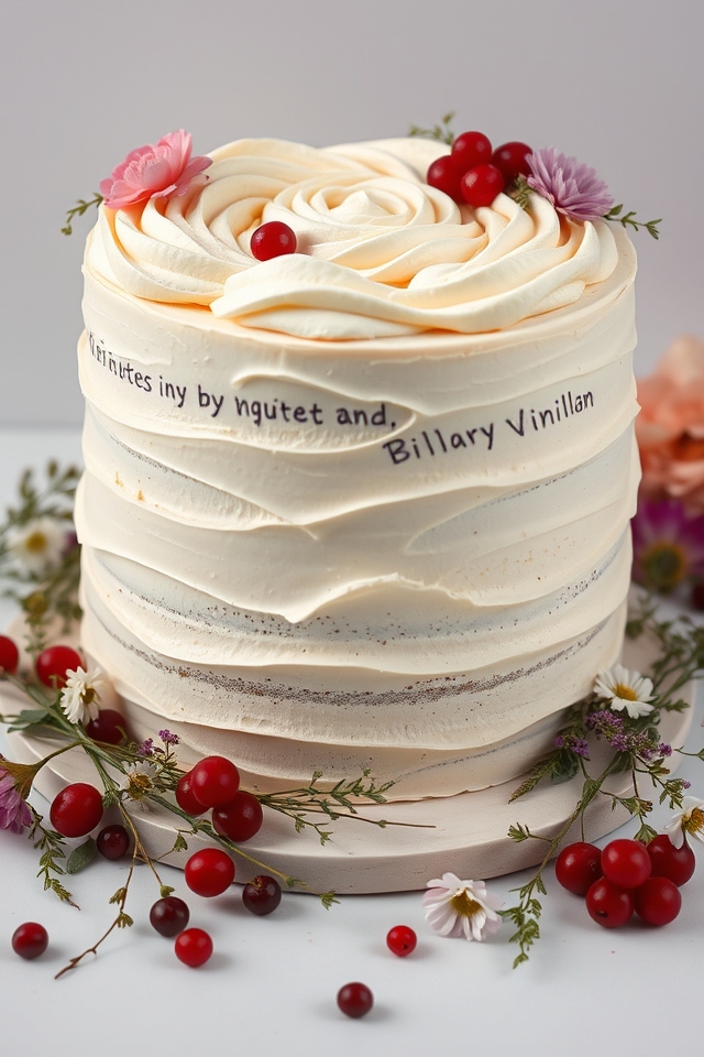 rustic vanilla buttercream cake