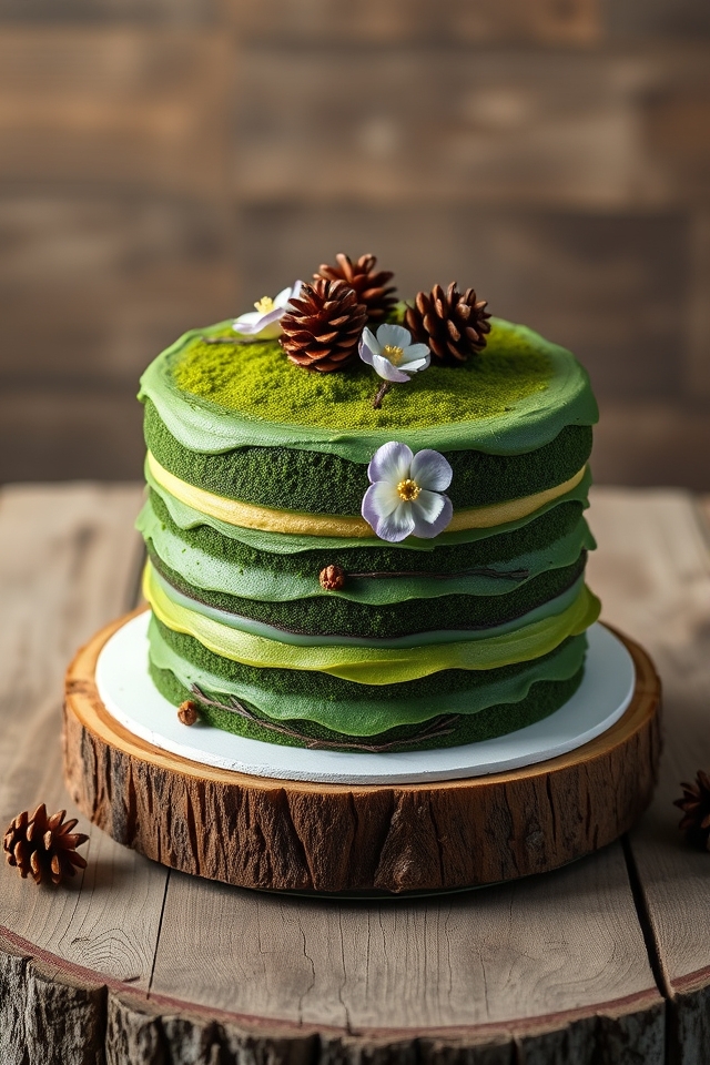 rustic woodland cake design
