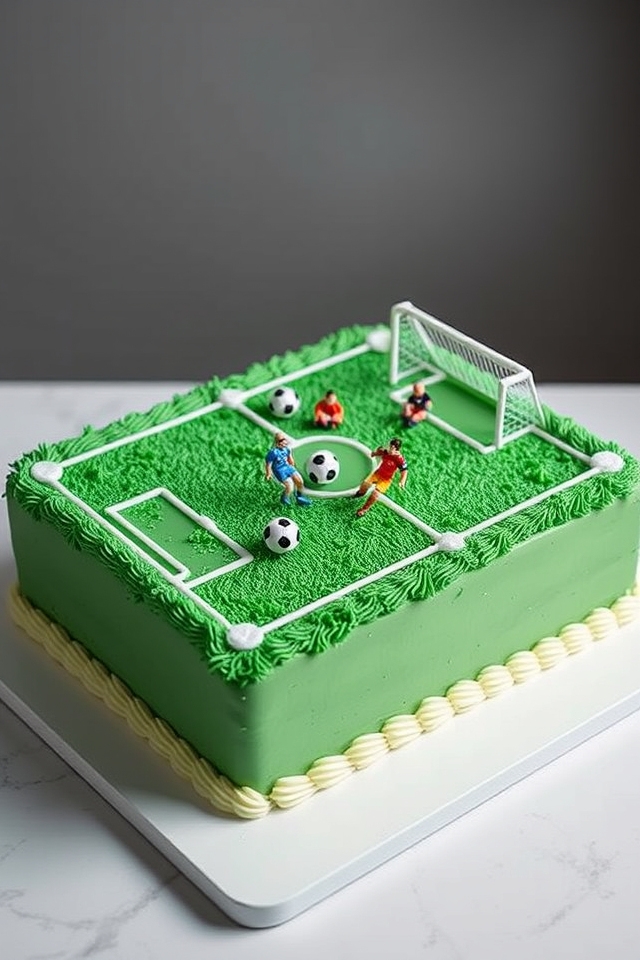 soccer themed birthday cake