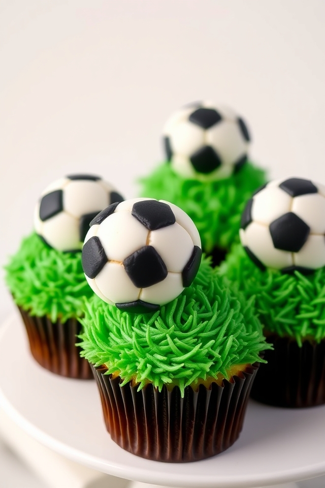 soccer themed cupcake decorations