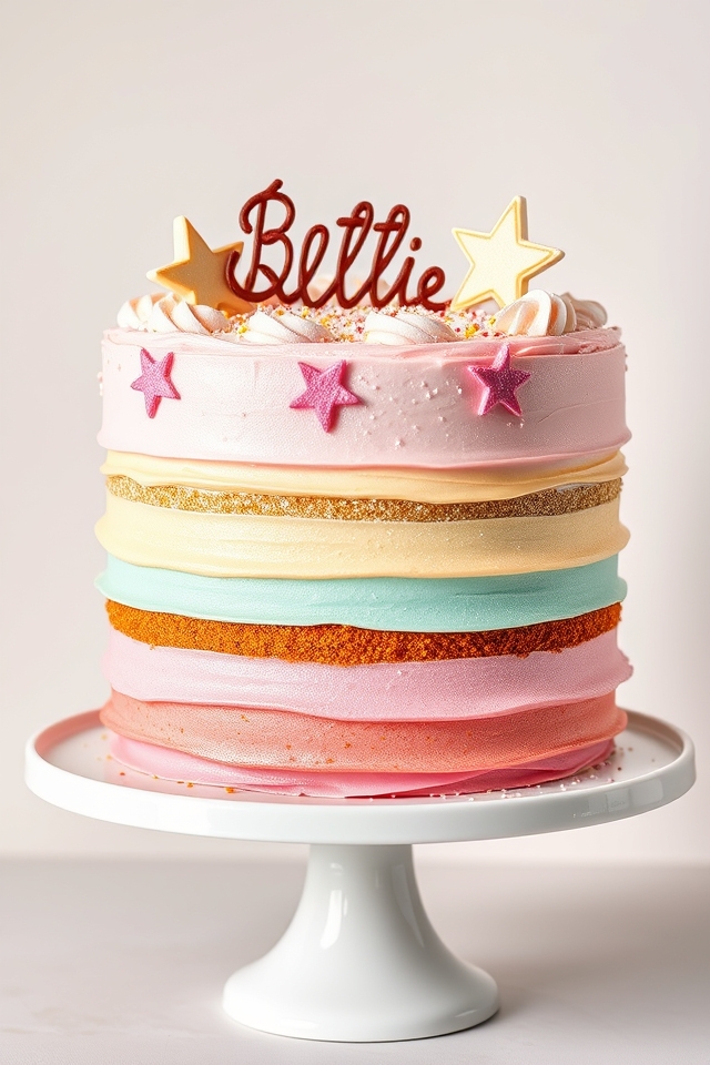 sparkling farewell celebration cake