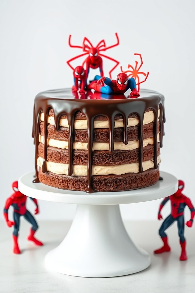 spider man themed birthday cake
