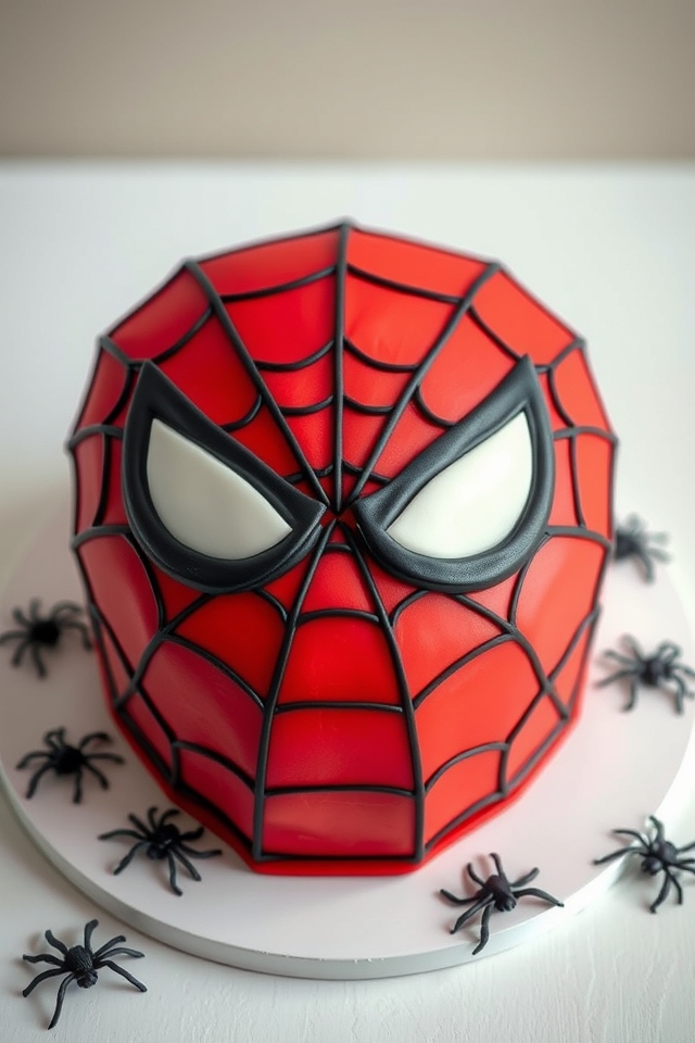 spider man themed birthday cake