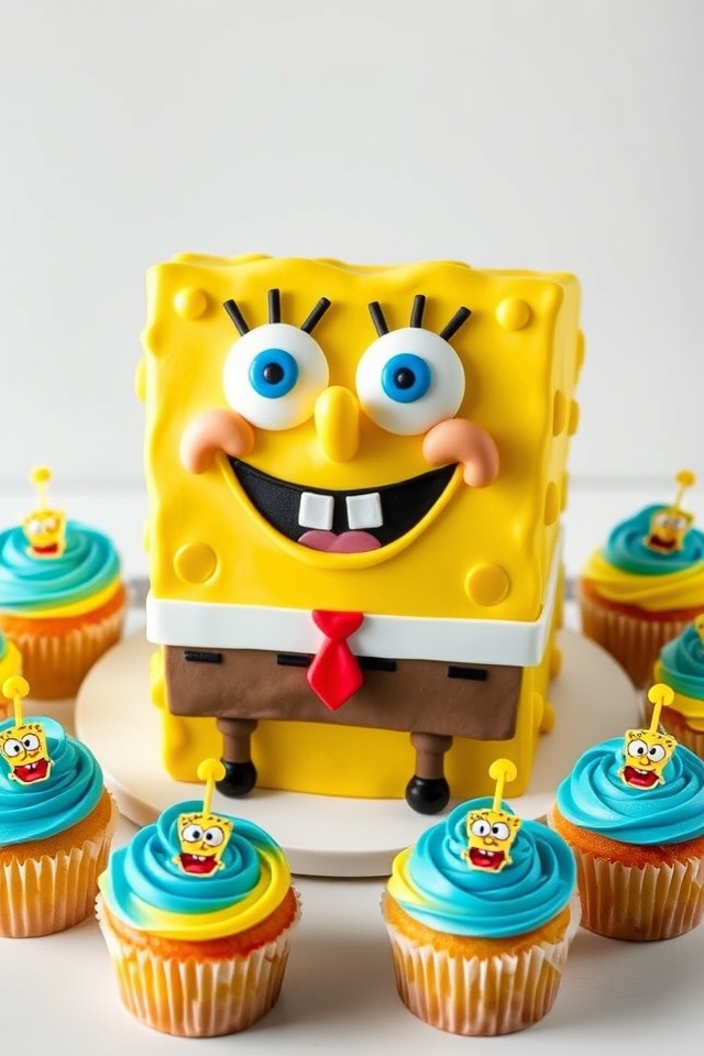 sponge bob themed cakes