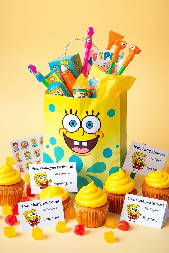 sponge bob themed party favors