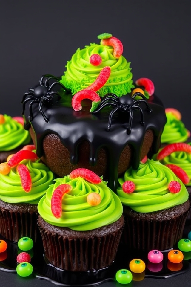 spooky chocolate cupcake creation