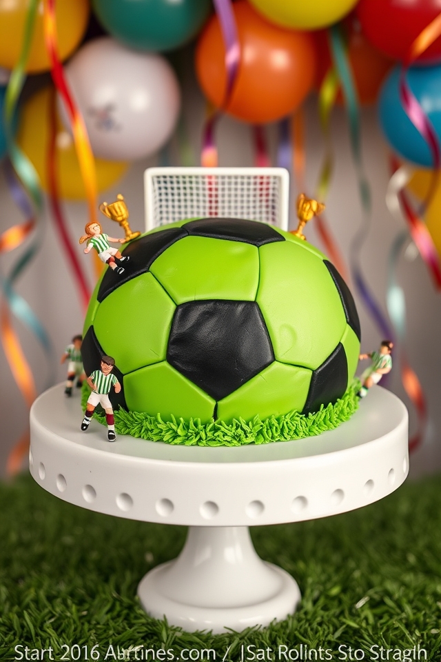 sports themed celebration cake