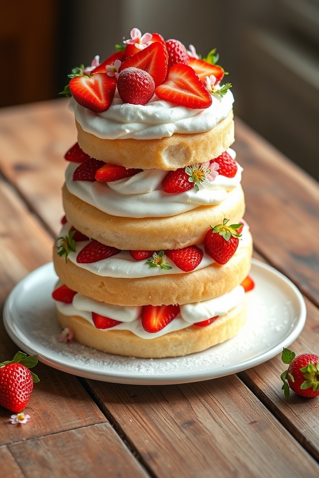 strawberry sponge cake delight