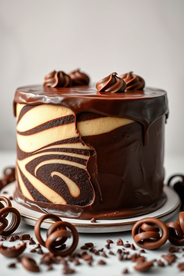 striking chocolate vanilla delight