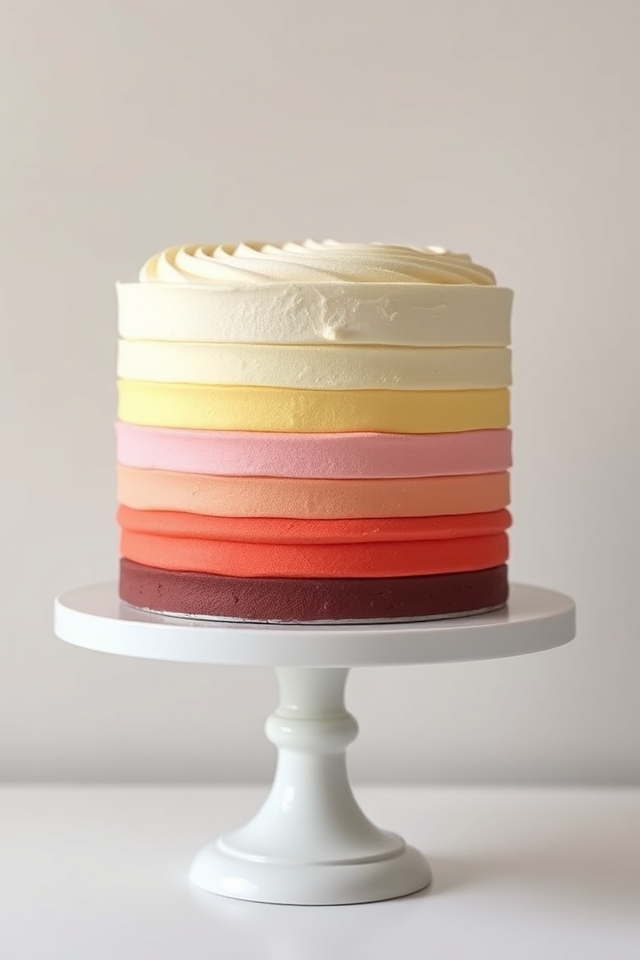 stunning gradient buttercream layers