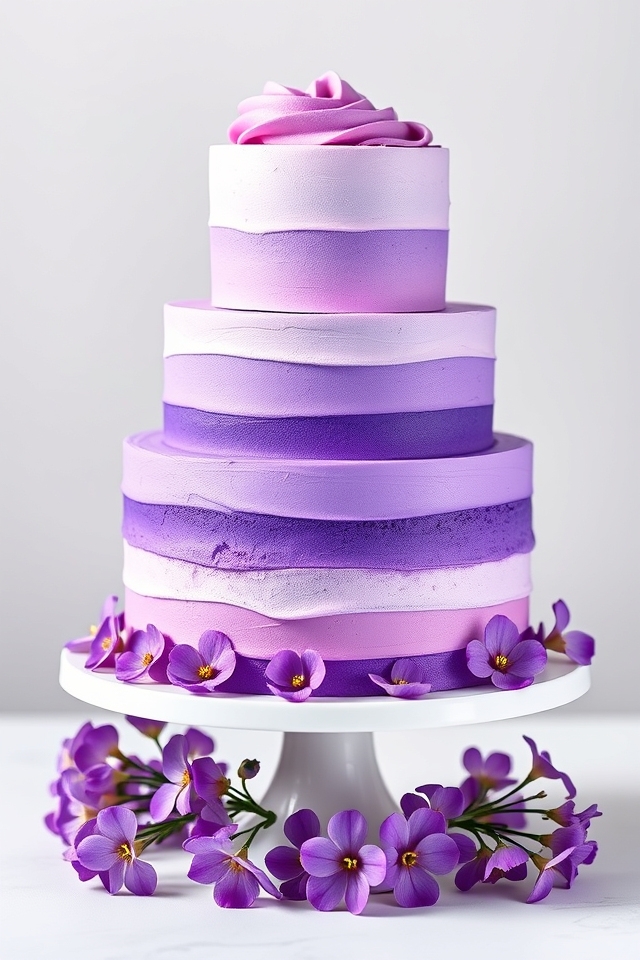 stunning purple ombre cake