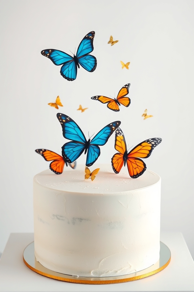 sugar glass butterfly decorations
