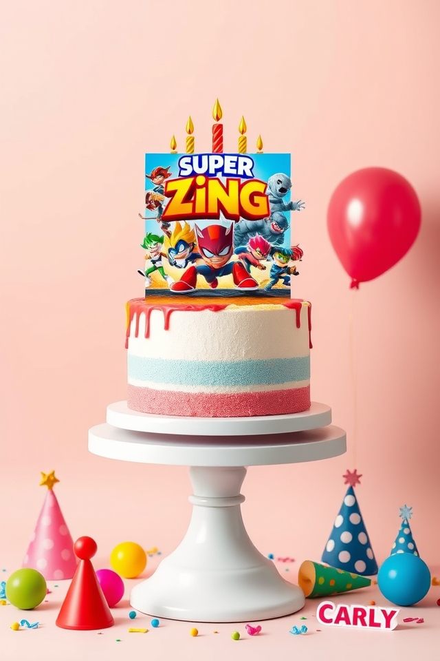 super zings edible image cake