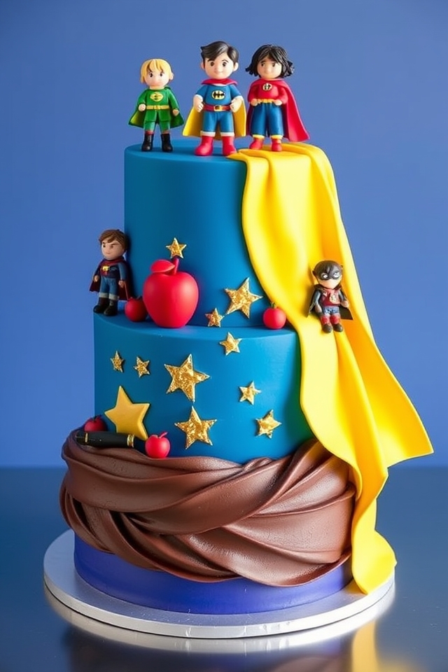 superhero teacher appreciation cake