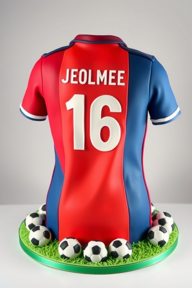 team jersey cake design