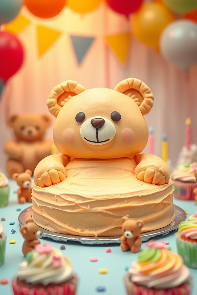 teddy bear party cake