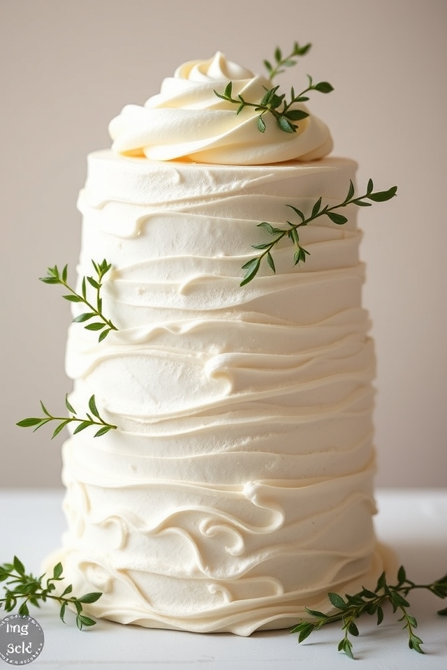 textured buttercream wedding cake