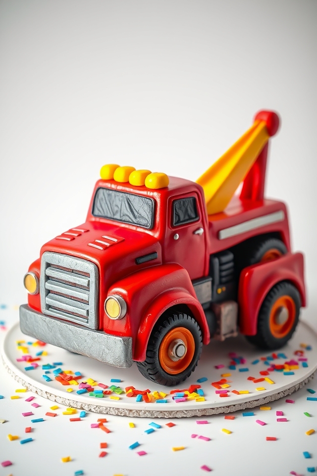 tow truck birthday cake