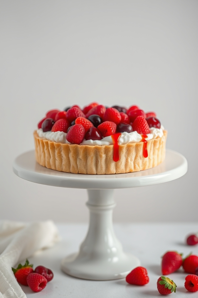 vibrant berry filled dessert