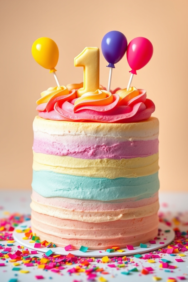 vibrant birthday cake celebration