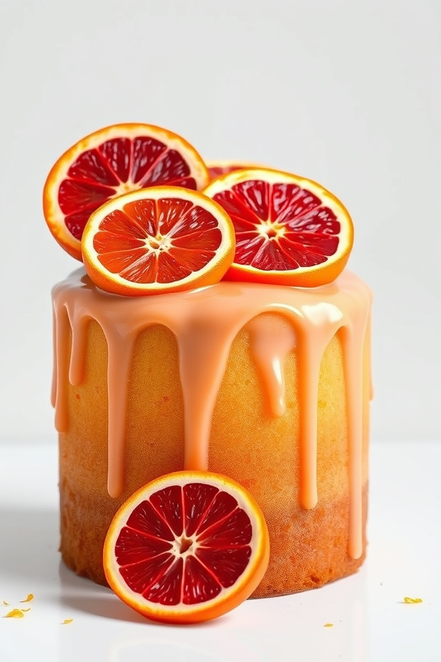 vibrant blood orange dessert