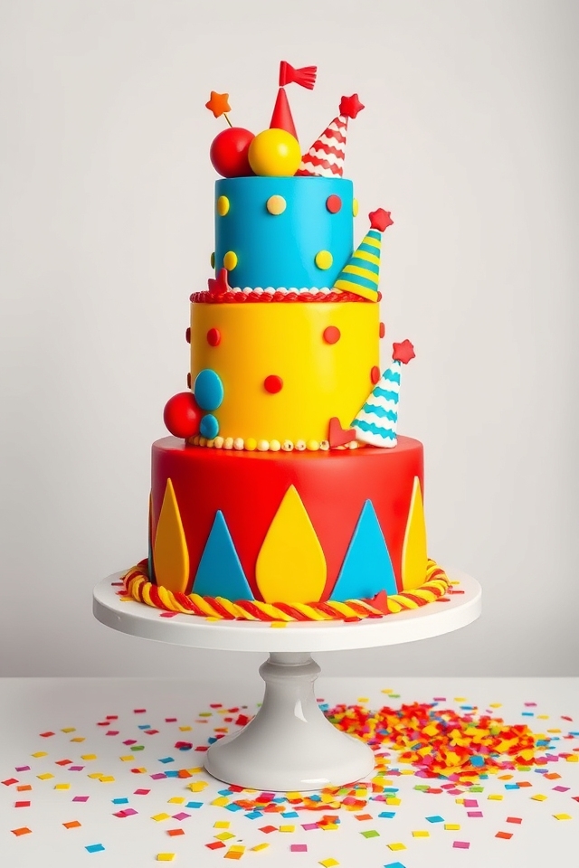 vibrant first birthday circus