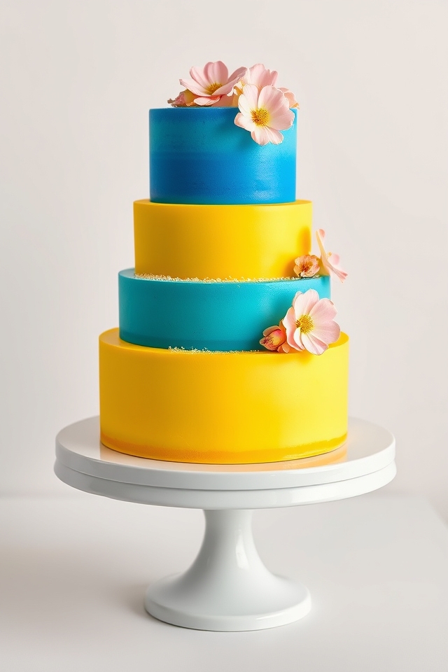 vibrant layered celebration cake