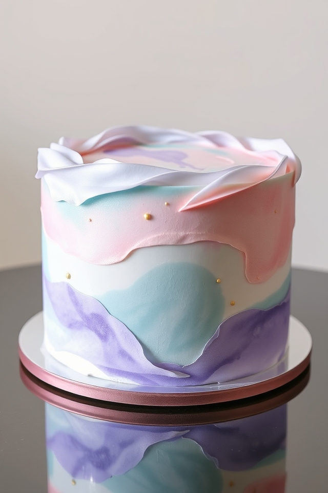 watercolor libra themed cakes