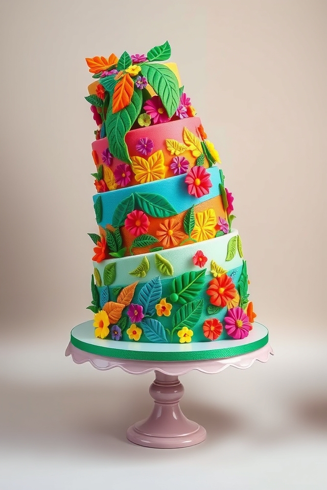 whimsical animal themed cake