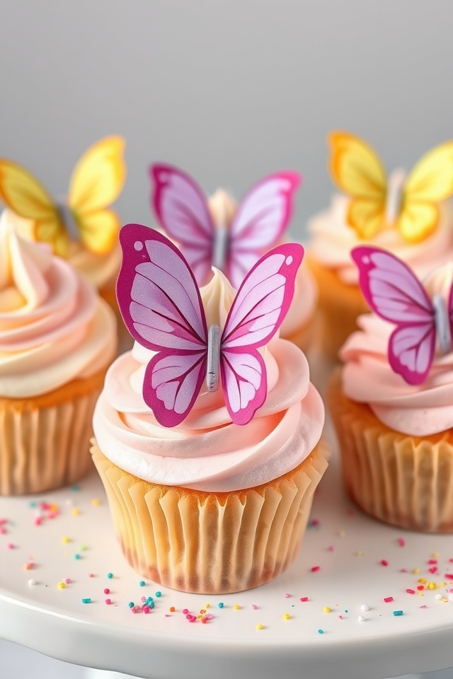 whimsical butterfly cupcake treat