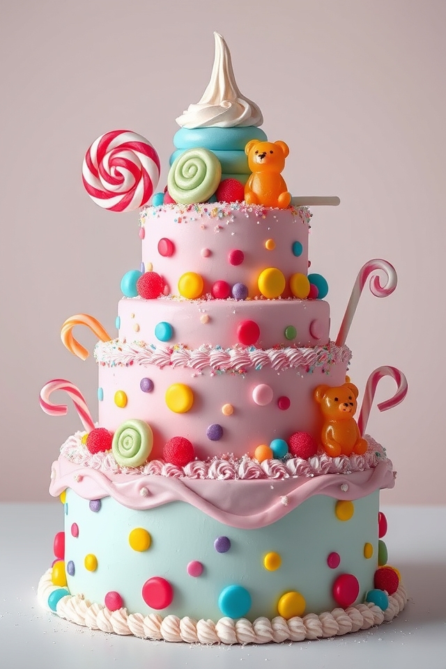 whimsical colorful candy creation