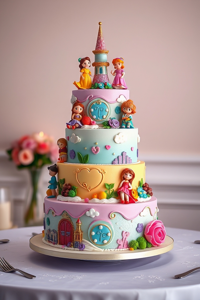 whimsical fairytale themed cake