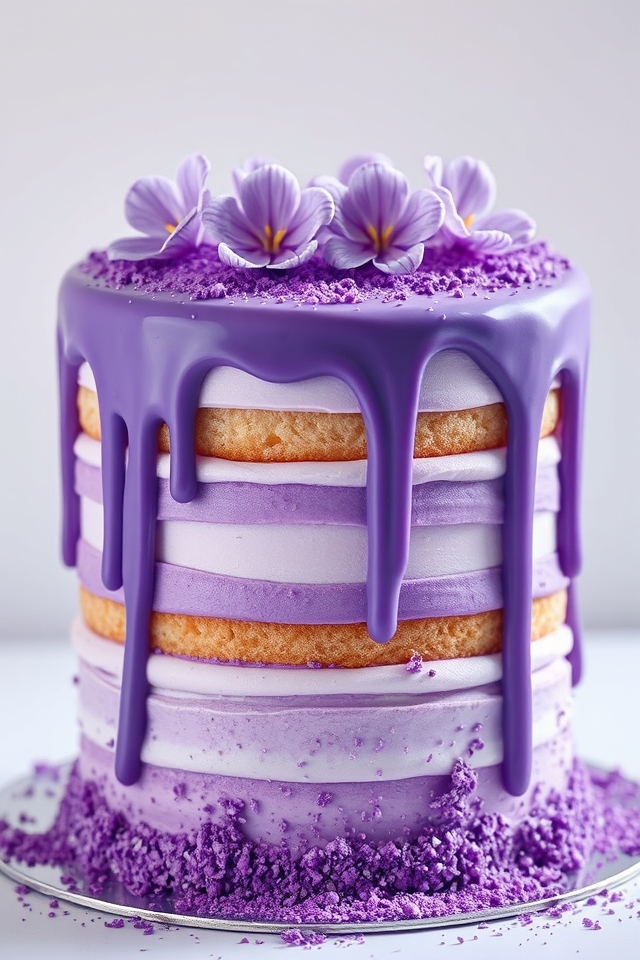 whimsical lavender celebration cake