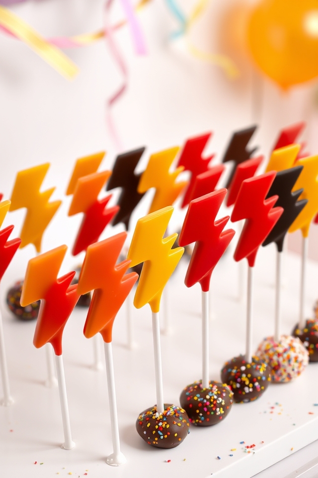 whimsical lightning bolt treats