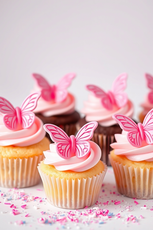 whimsical mini butterfly cupcakes