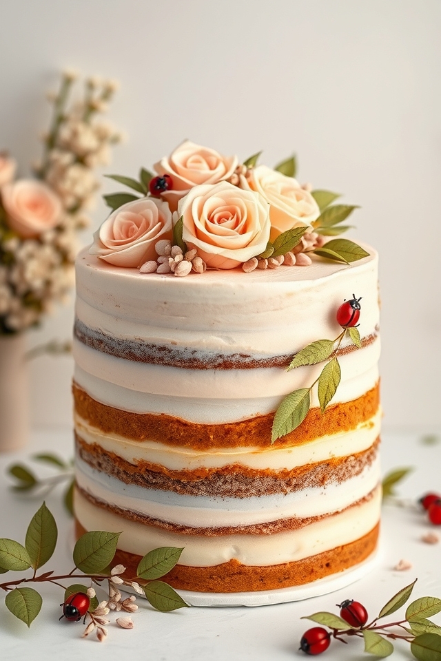 whimsical nature inspired cake design