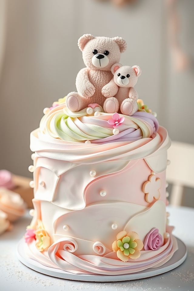 whimsical pastel teddy bear