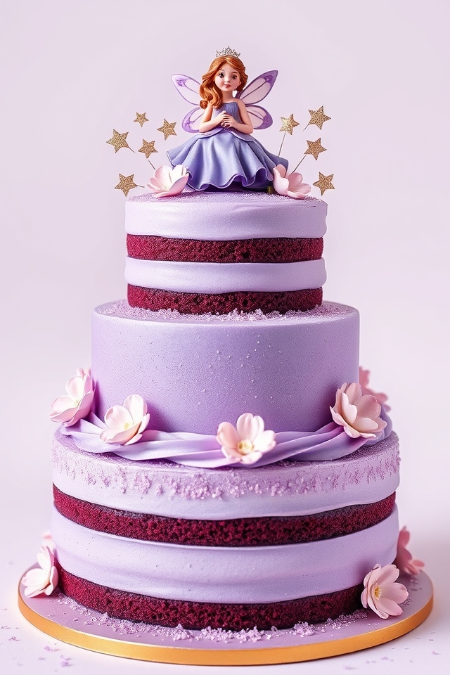 whimsical purple velvet cake