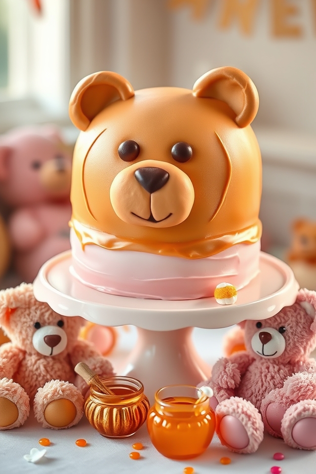 whimsical teddy bear cake