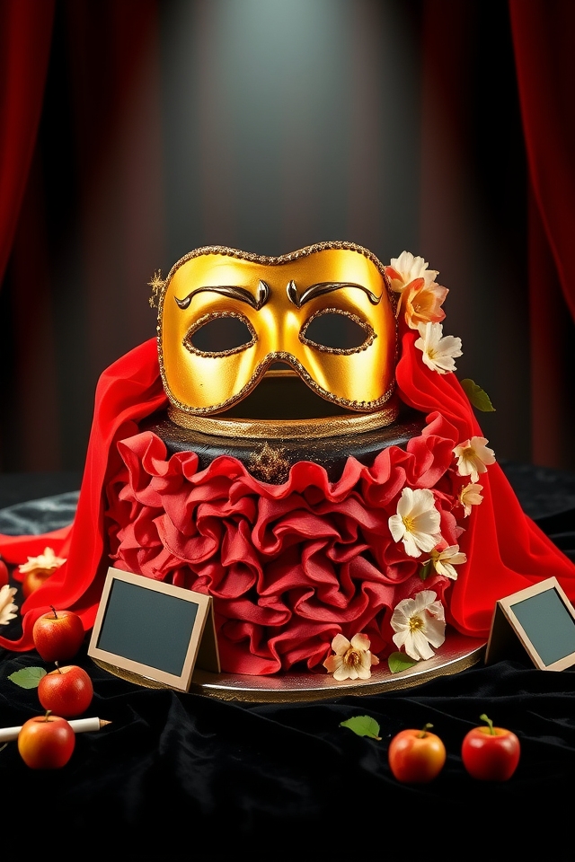 whimsical theatrical celebration cake