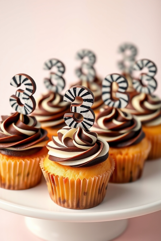 zebra themed cupcake celebration design